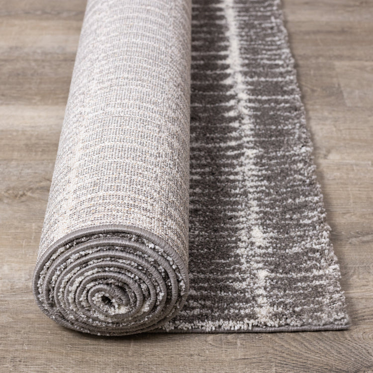 Sable Grey Narrow Lineation Rug by Kalora Interiors