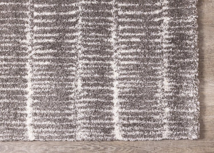 Sable Grey Narrow Lineation Rug by Kalora Interiors