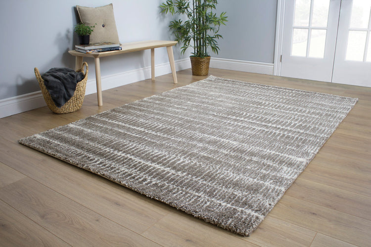 Sable Grey Narrow Lineation Rug by Kalora Interiors