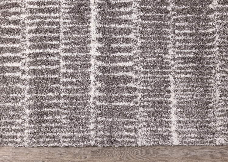 Sable Grey Narrow Lineation Rug by Kalora Interiors