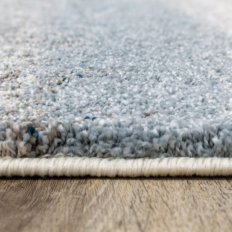 Sable Blue Cream Misty River Rug by Kalora Interiors