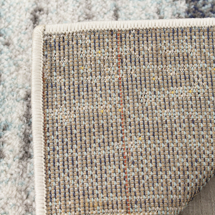 Saffron Cream Blue Smoothing Screen Rug by Kalora Interiors