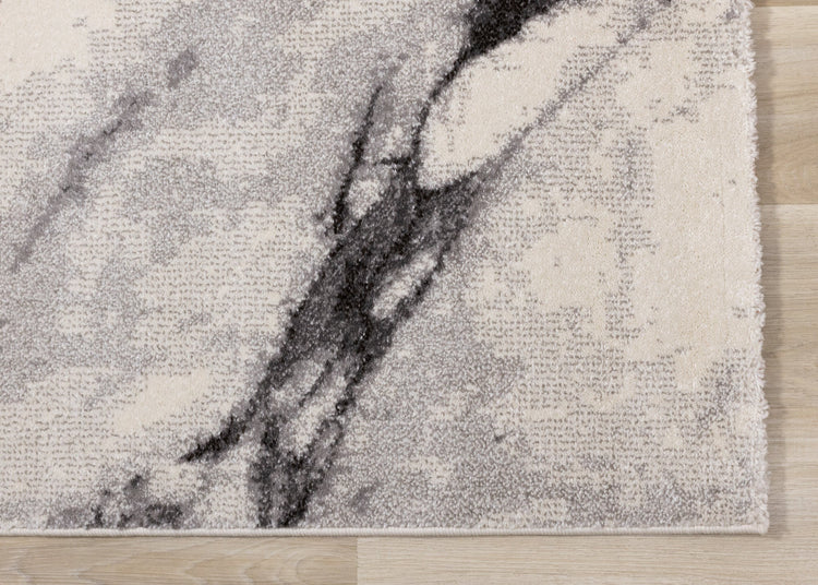 Alfombra de perfil de mármol gris crema Safi de Kalora Interiors