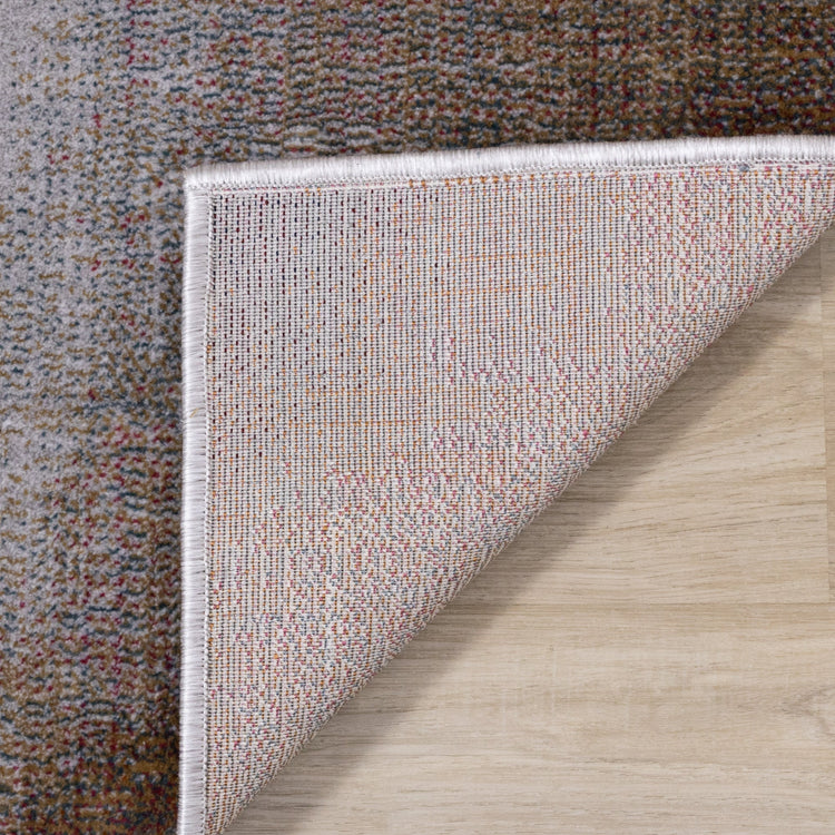 Sidra Cream Orange Foggy Wisps Soft Touch Rug by Kalora Interiors