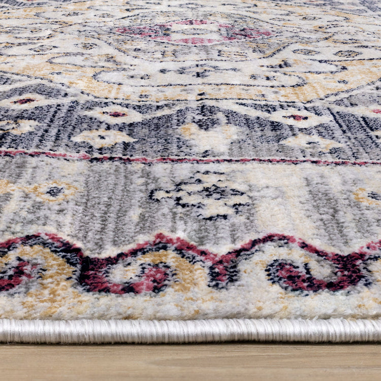 Sidra Grey Blue Transitional Soft Touch Rug by Kalora Interiors