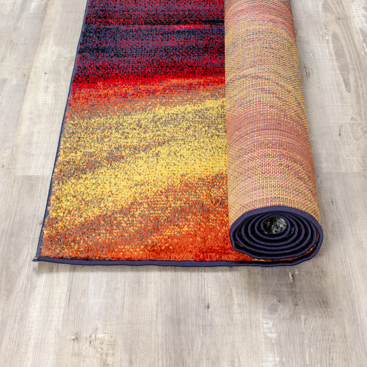 Sovereign B916_0686 Pink Red Yellow Volcano Area Rug by Novelle Home