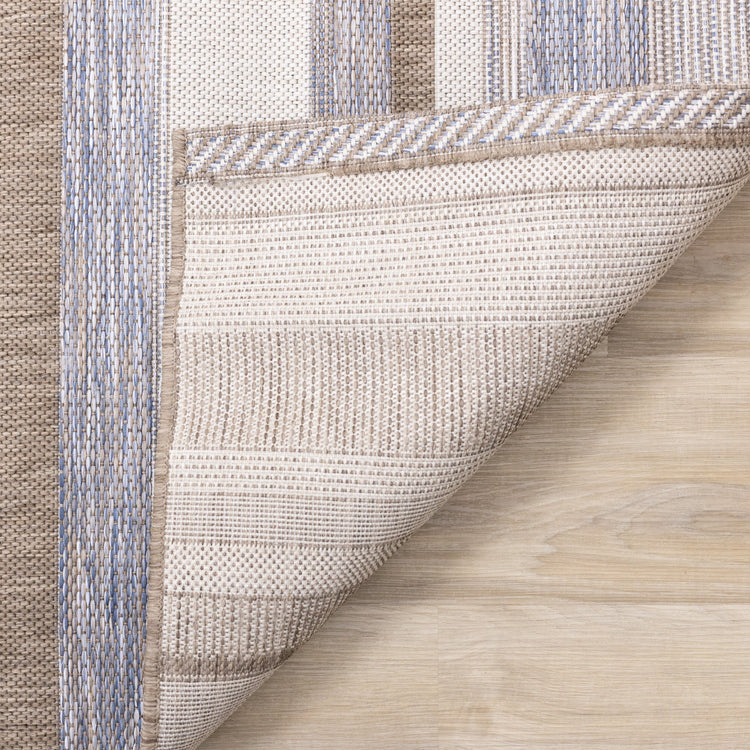 Trellis Grey Brown Banded Indoor/Outdoor Rug by Kalora Interiors