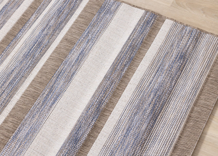 Trellis Grey Brown Banded Indoor/Outdoor Rug by Kalora Interiors