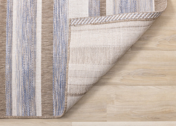 Trellis Grey Brown Banded Indoor/Outdoor Rug by Kalora Interiors