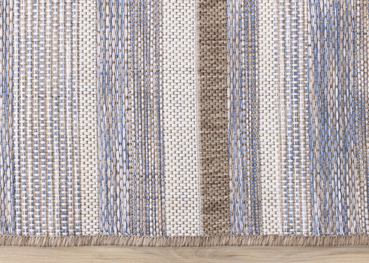 Trellis Grey Brown Banded Indoor/Outdoor Rug by Kalora Interiors