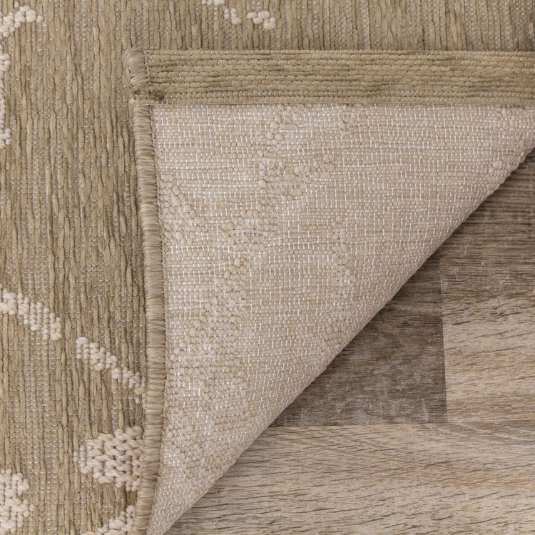 Ventura 7771_H819 Beige Crema Demarcation Alfombra interior exterior de Novelle Home