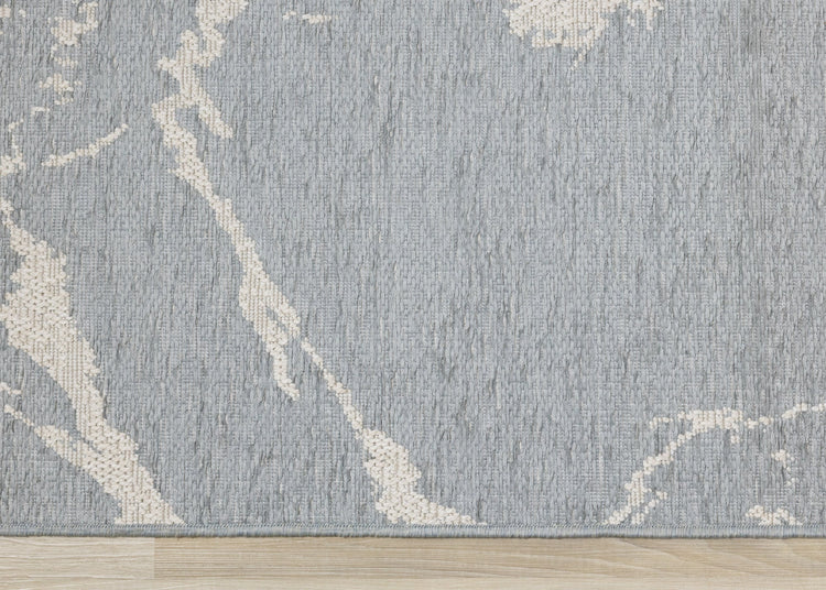 Vista Blue Cream Soft Distressed Indoor/Outdoor Rug de Kalora Interiors