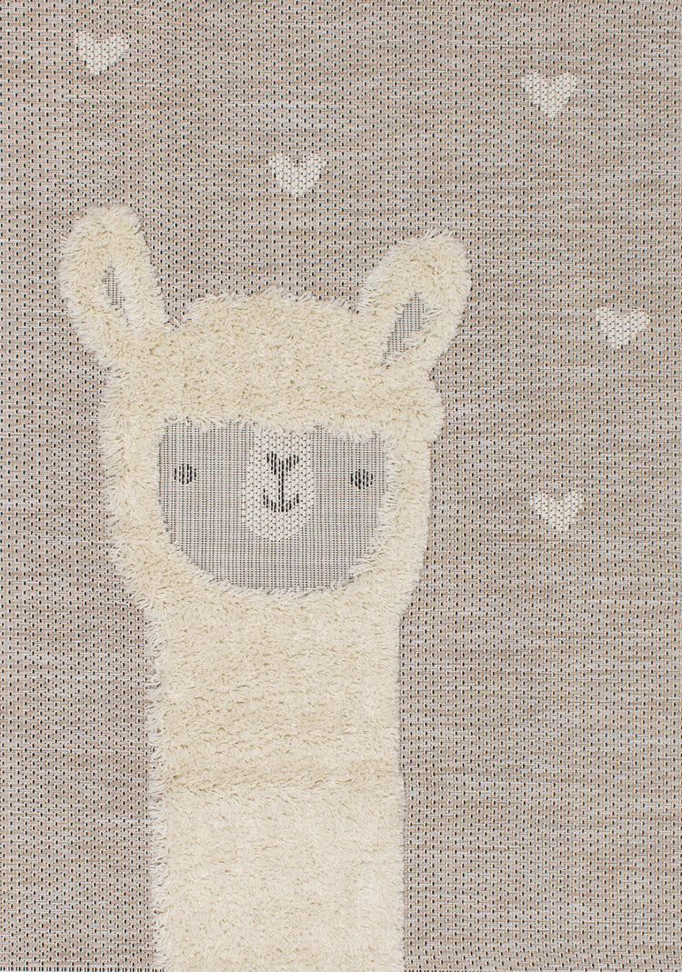 Kids Fluffy Lama Area Rug by Kalora Interiors