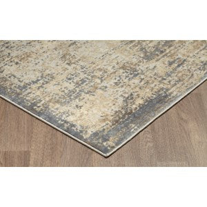 Charisma CHA-1001 Muted Grey Ivory Distressed Abstract Rug I By Viana Inc