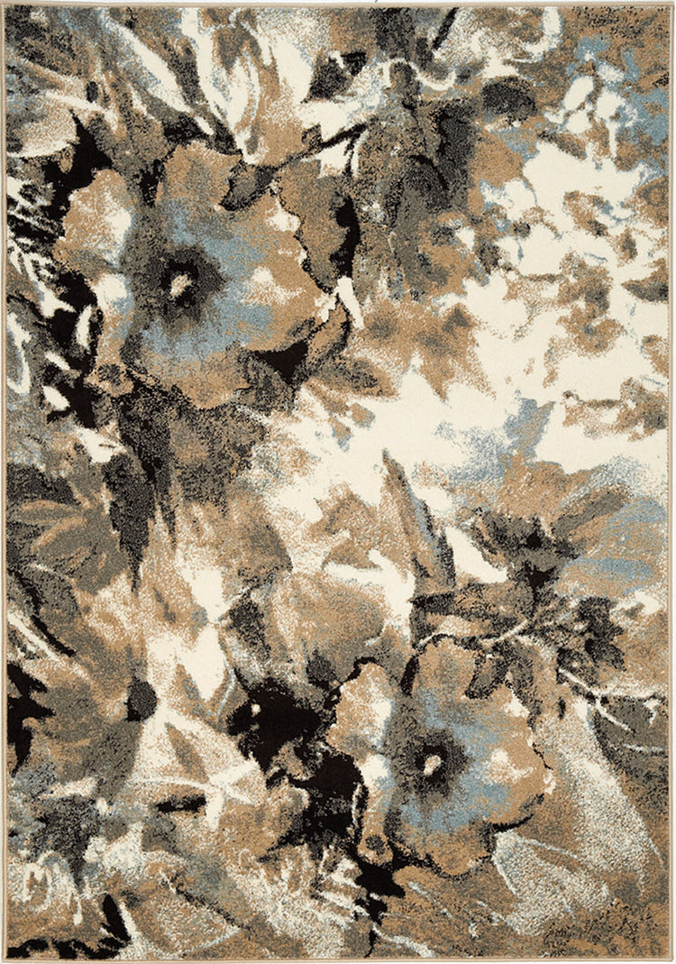 Alfombra botánica marrón crema Casa de Kalora Interiors