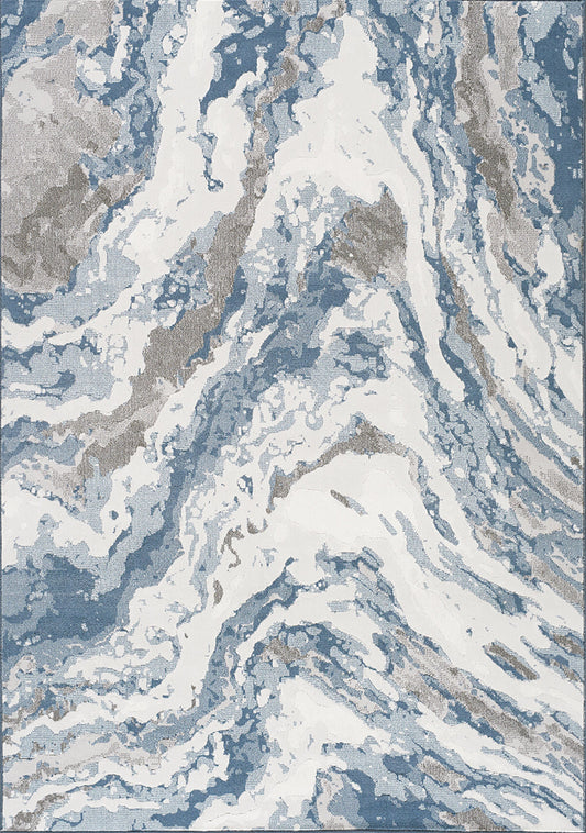 Alfombra Intrigue Rushing Water en beige/azul/crema de Kalora Interiors