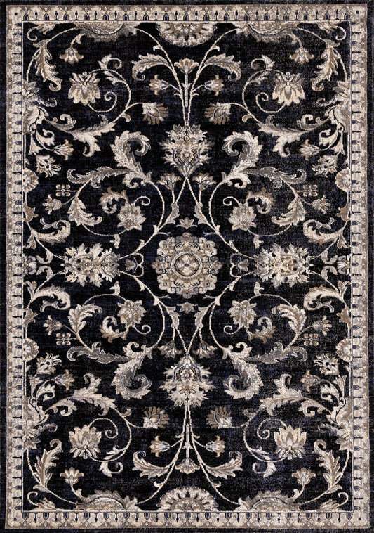 Sara Black Grey Elegant Traditional Rug de Kalora Interiors
