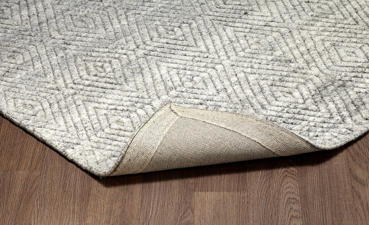 Estelle EST-Silver Hand Loomed Wool Silver Area Rug By Viana Inc