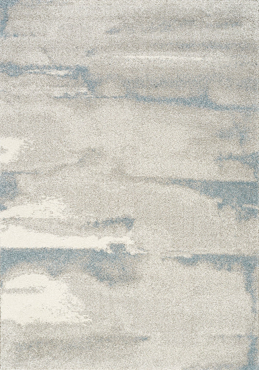 Alfombra Cirrus en gris sable y azul de Kalora Interiors