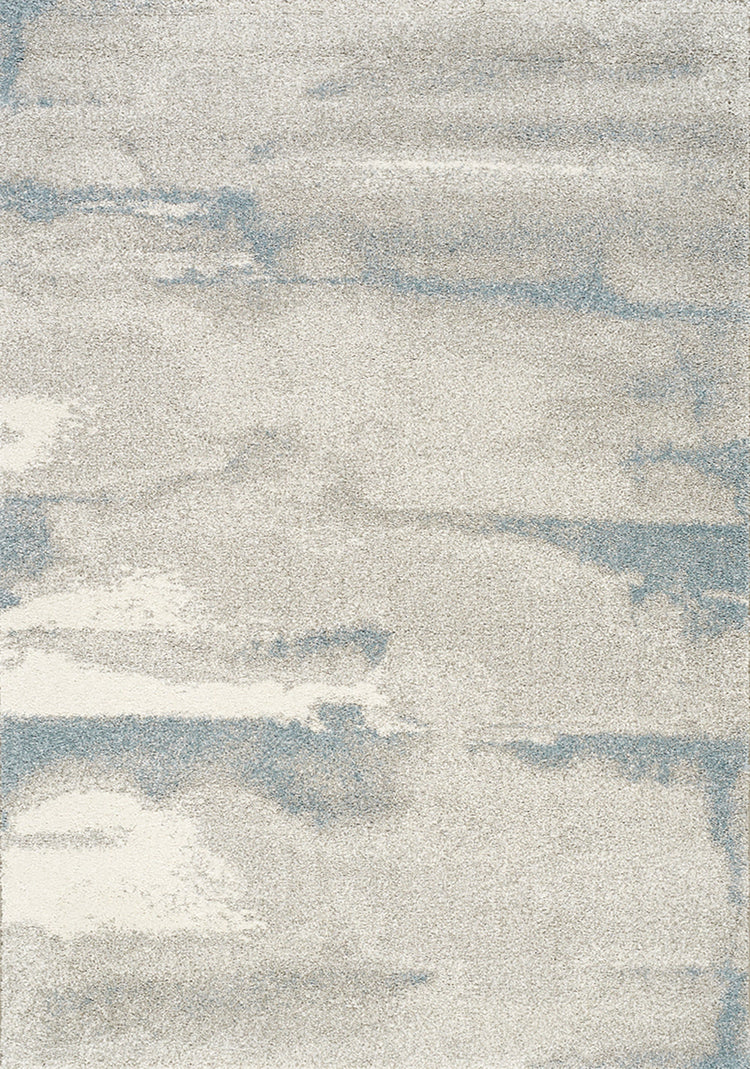 Alfombra Cirrus en gris sable y azul de Kalora Interiors