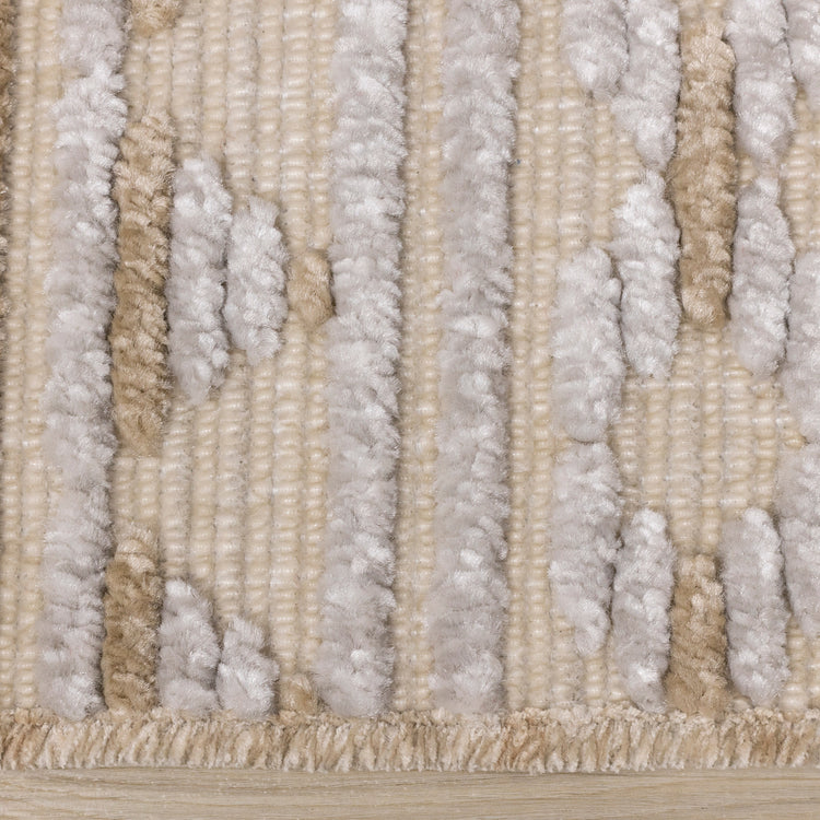 Lawson Beige Grey Cream Tribal Machine Washable Rug by Kalora Interiors