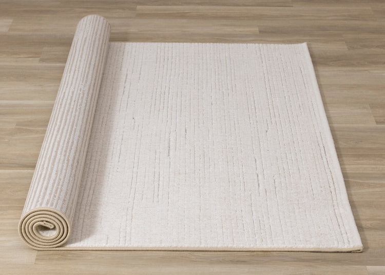 Ella Cream Carved Pile Plush Rug by Kalora Interiors