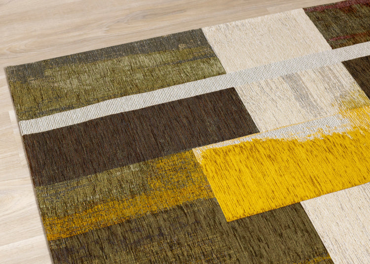 Cathedral Earth Toned Patchwork Rug by Kalora Interiors