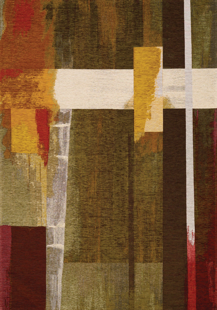 Cathedral Earth Toned Patchwork Rug by Kalora Interiors